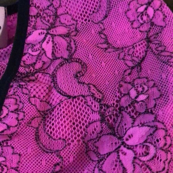 325$-Natasha Zinko Hot Pink Lace Bodysuit 34/0 NWT - Picture 13 of 14